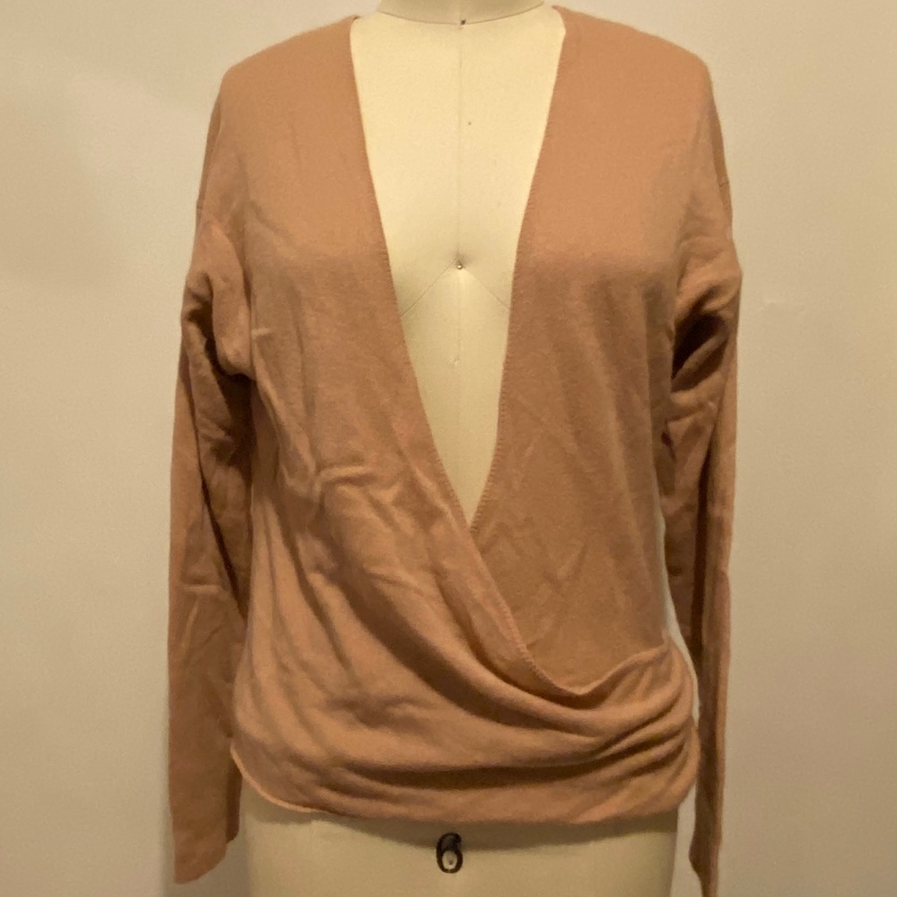 MAYLE blush pink wrap top
